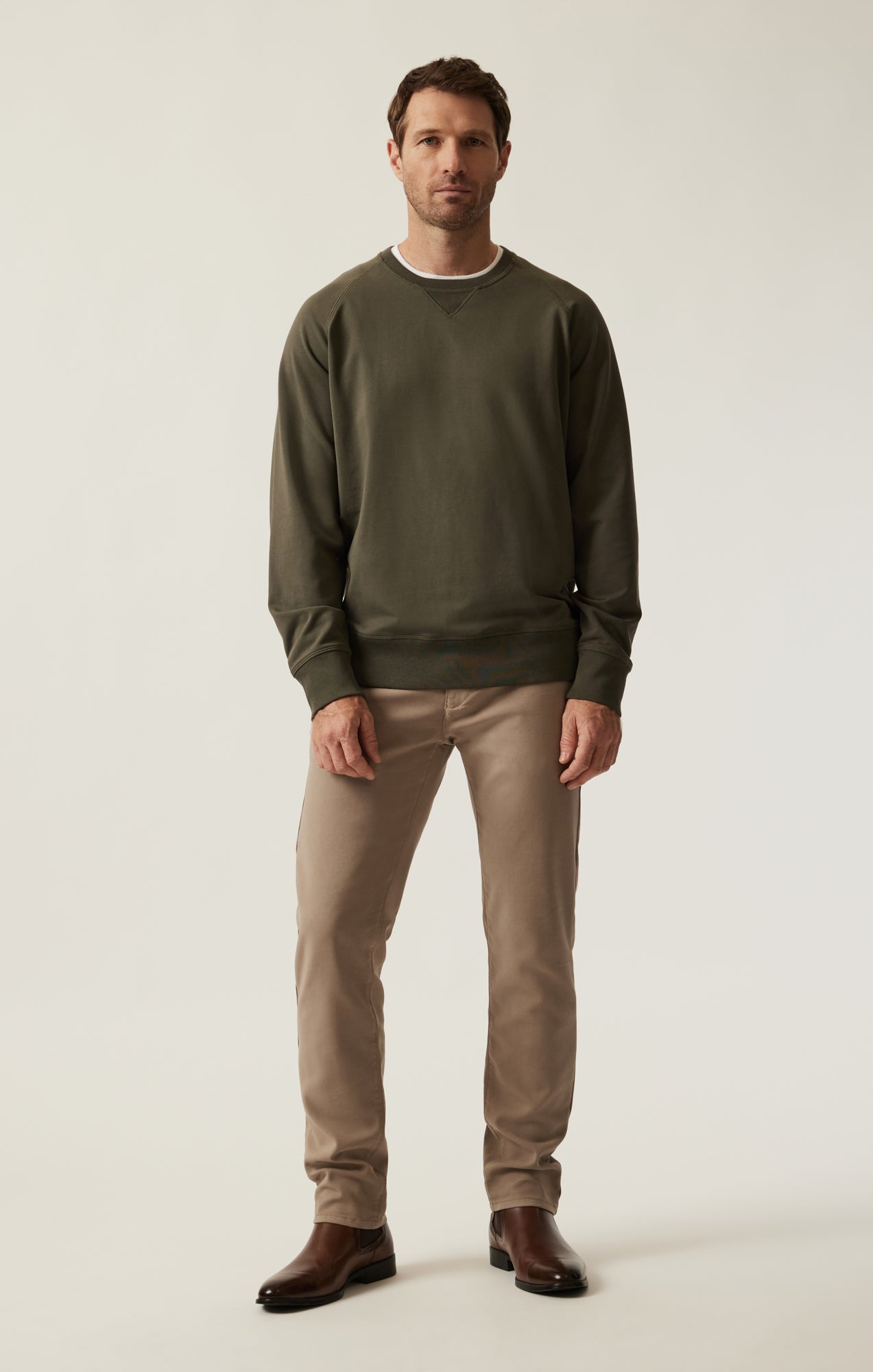 34 Heritage Men's Verona Straight Leg Chino Pants in Vintage Khaki