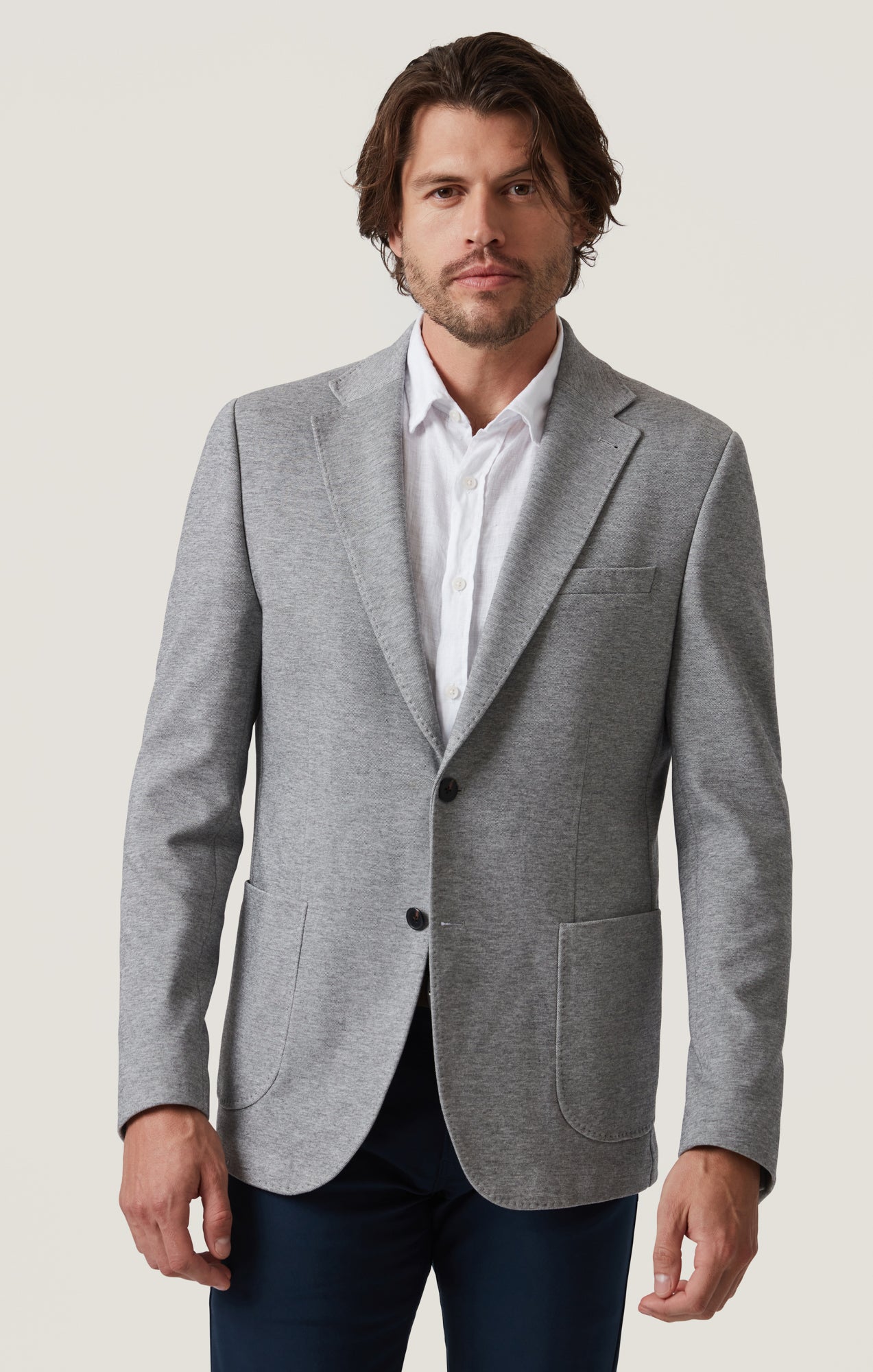 34 Heritage Men's Matteo Blazer in Grey Melange