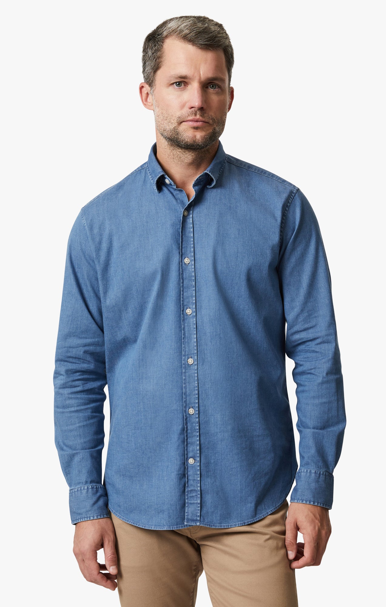 Men's Denim Shirt In Light, XXL Men's Denim Shirt In Light, XXL