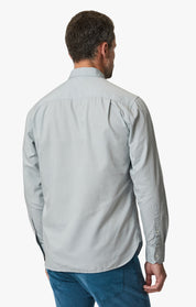 Luxe Twill Shirt In Pearl Blue