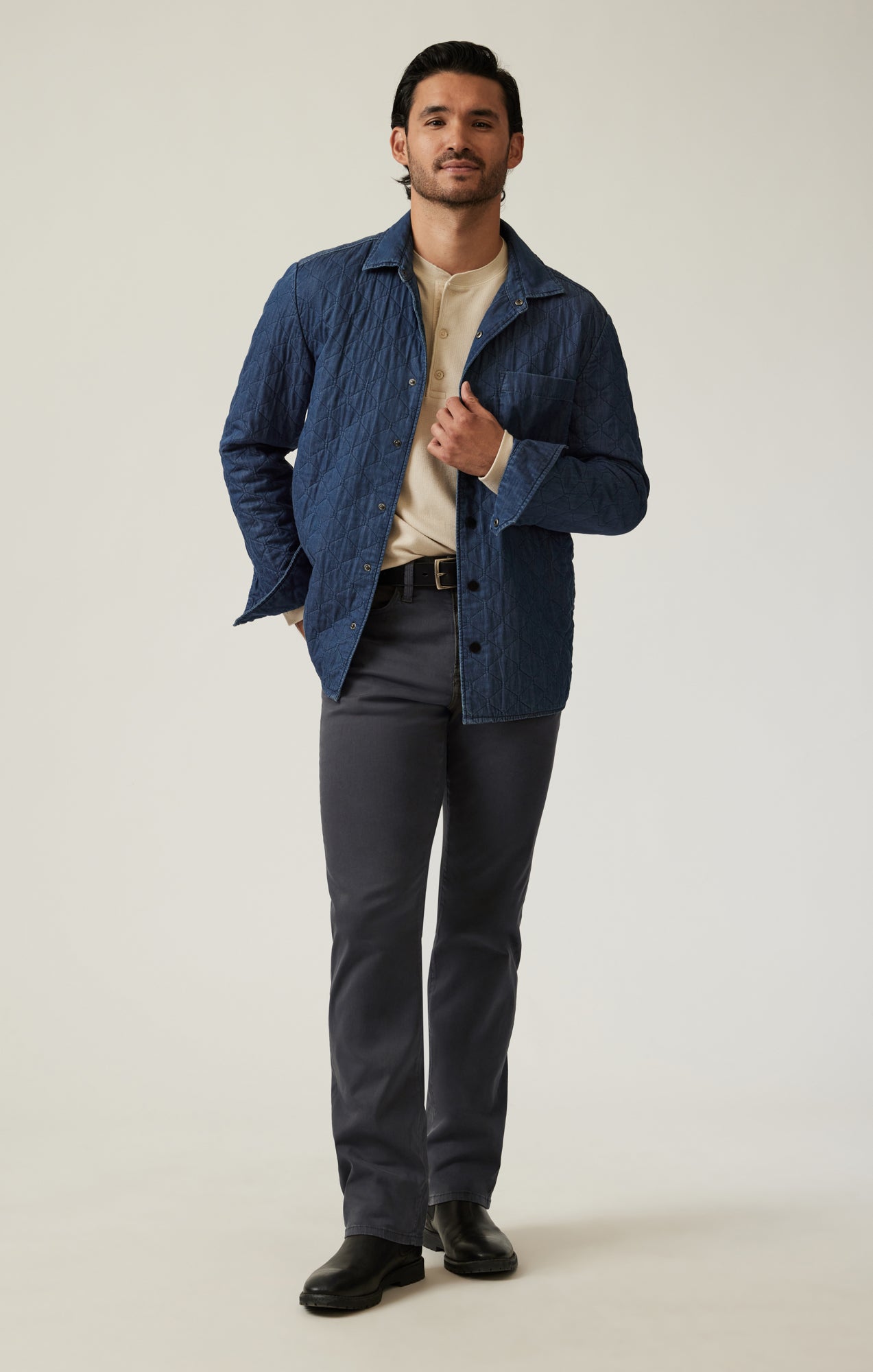 34 Heritage Men's Charisma Relaxed Straight Pants in Ash Twill