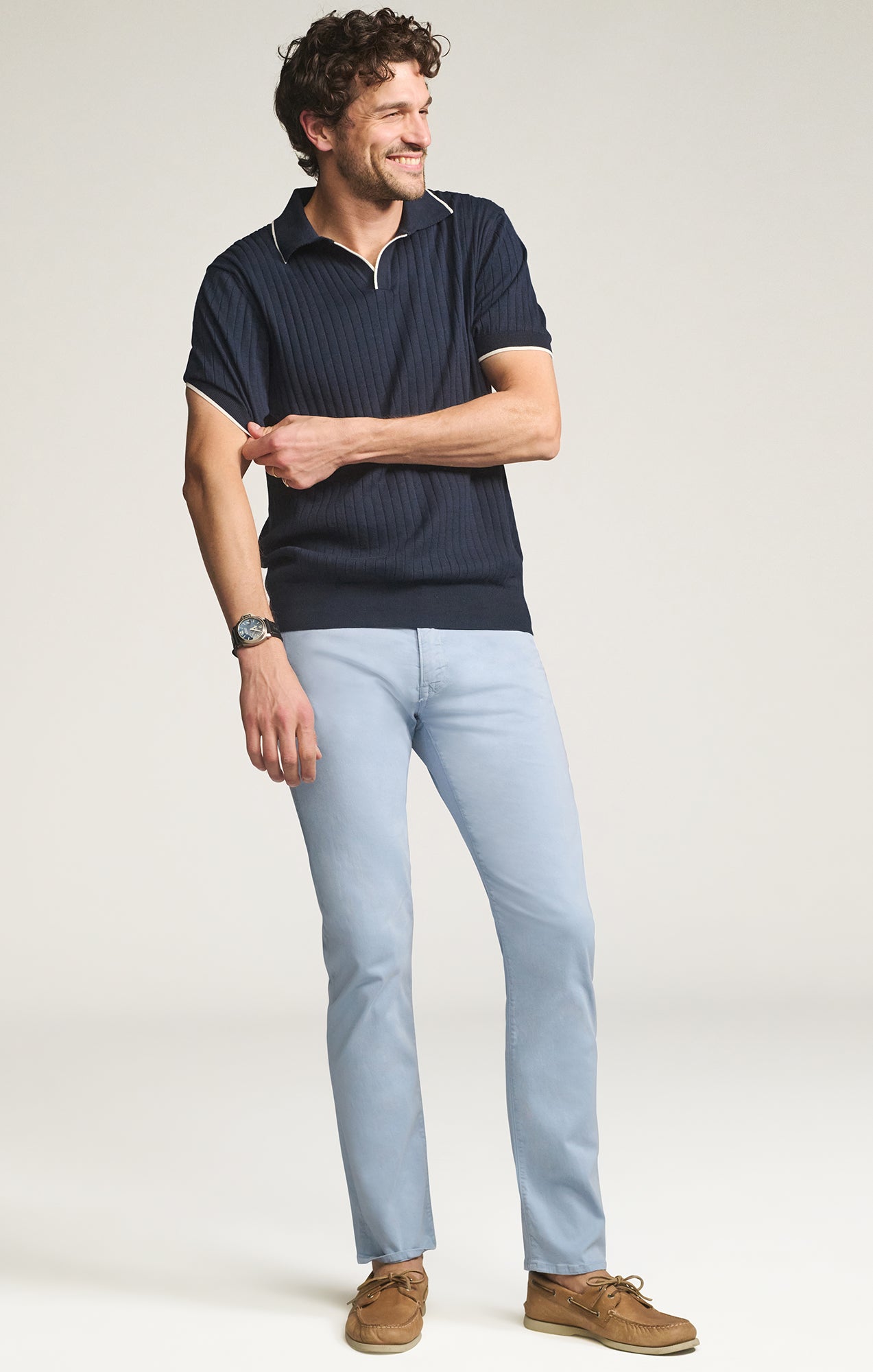 34 Heritage Men's Courage Straight Leg Pants in Sky Twill