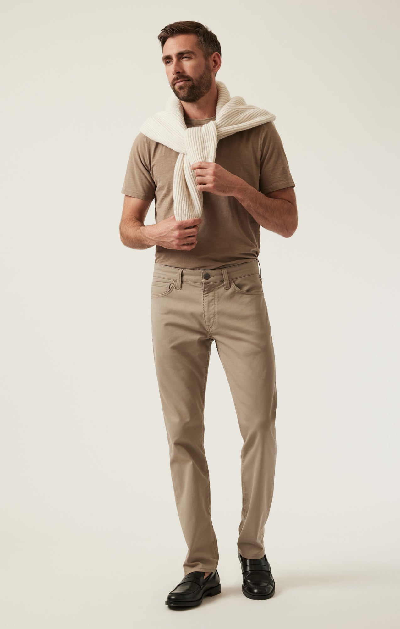 34 Heritage Men's Charisma Relaxed Straight Pants in Sand Coolmax