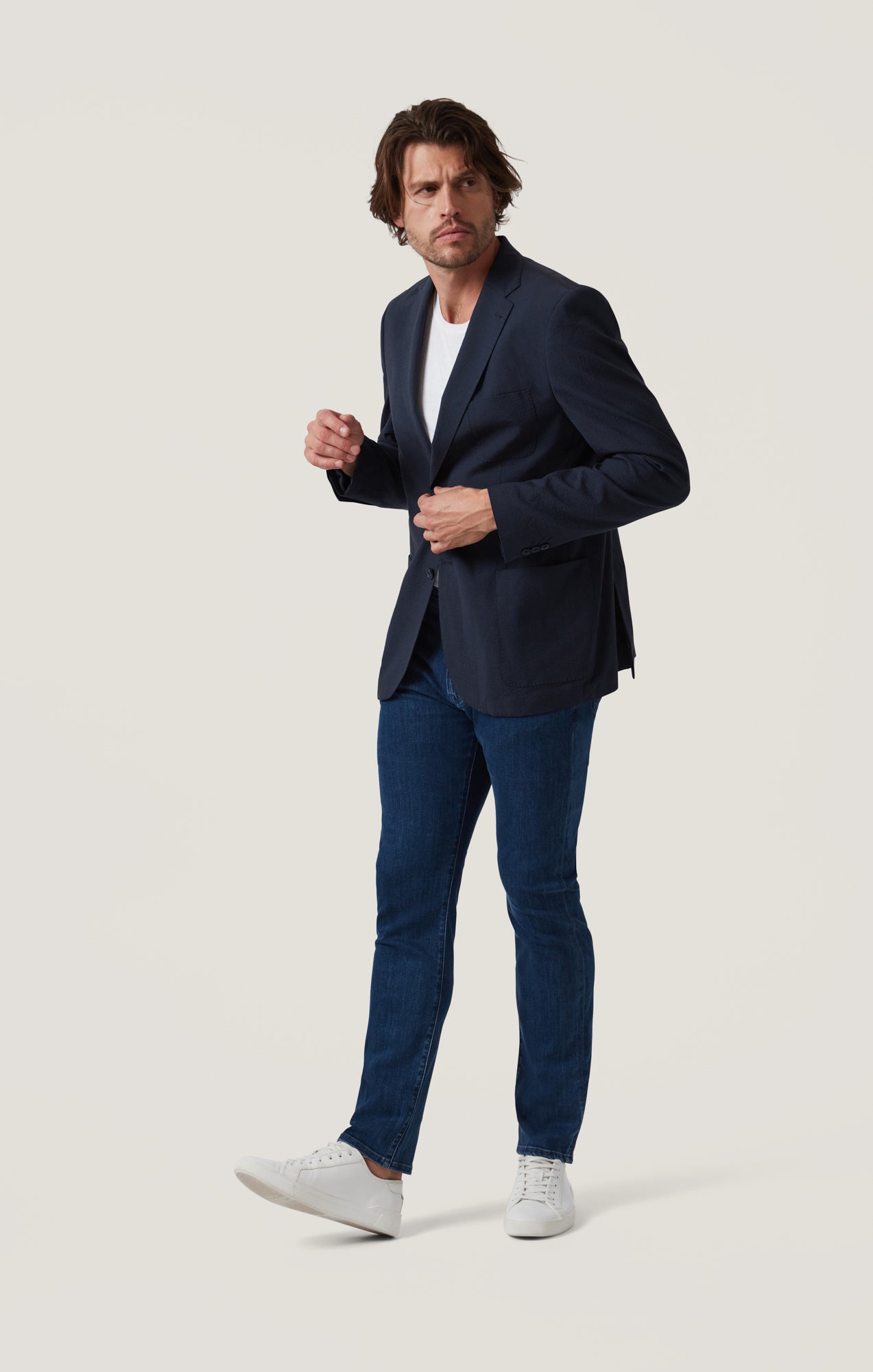パンツ chiiiibag Tapered Denim Pants 34 Heritage Men's Cool Tapered Leg Jeans in Night Blue Urban