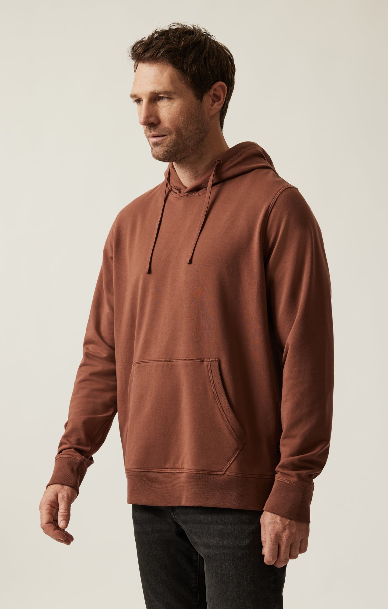 French Terry Hoodie In Cinnamon