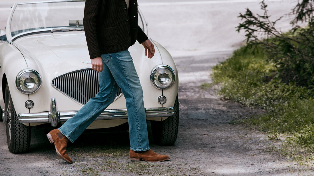 Men's Bootcut Jeans: Introducing Cash, Cut in Vintage Denim