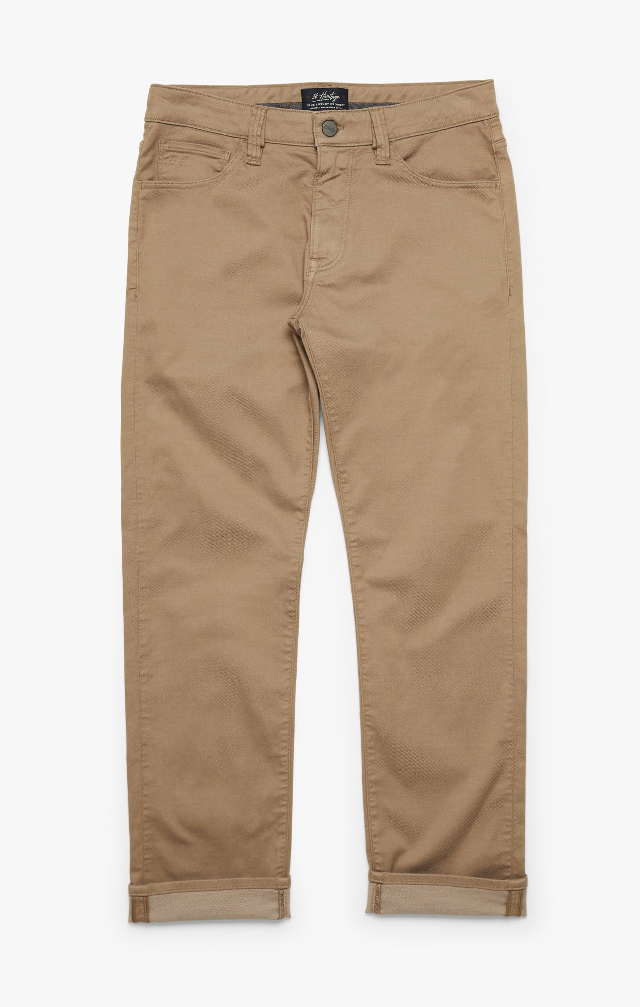 Charisma Relaxed Straight Pants In Khaki Summer Coolmax