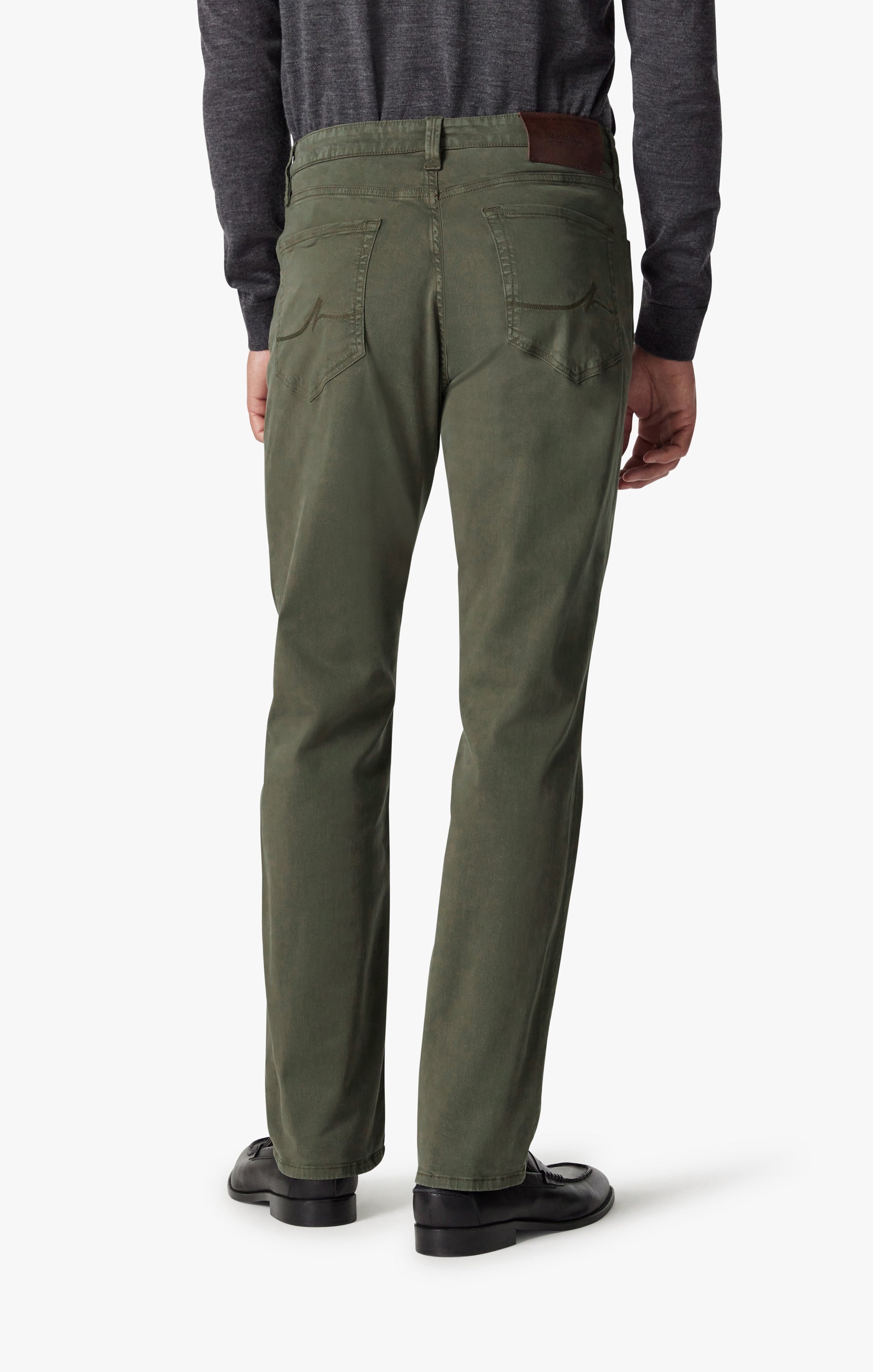 Charisma Relaxed Straight Leg Pants In Olive Twill Image 6