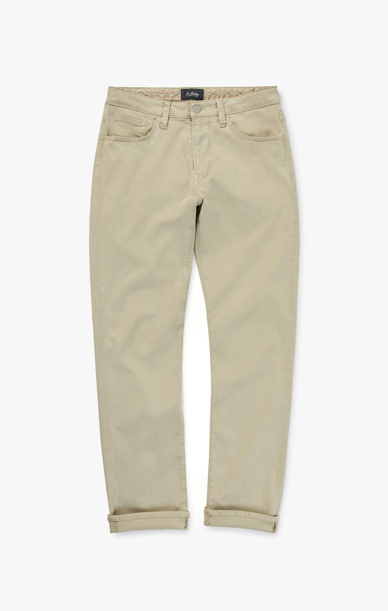 Charisma Relaxed Straight Pants In Aluminum Twill – 34 Heritage