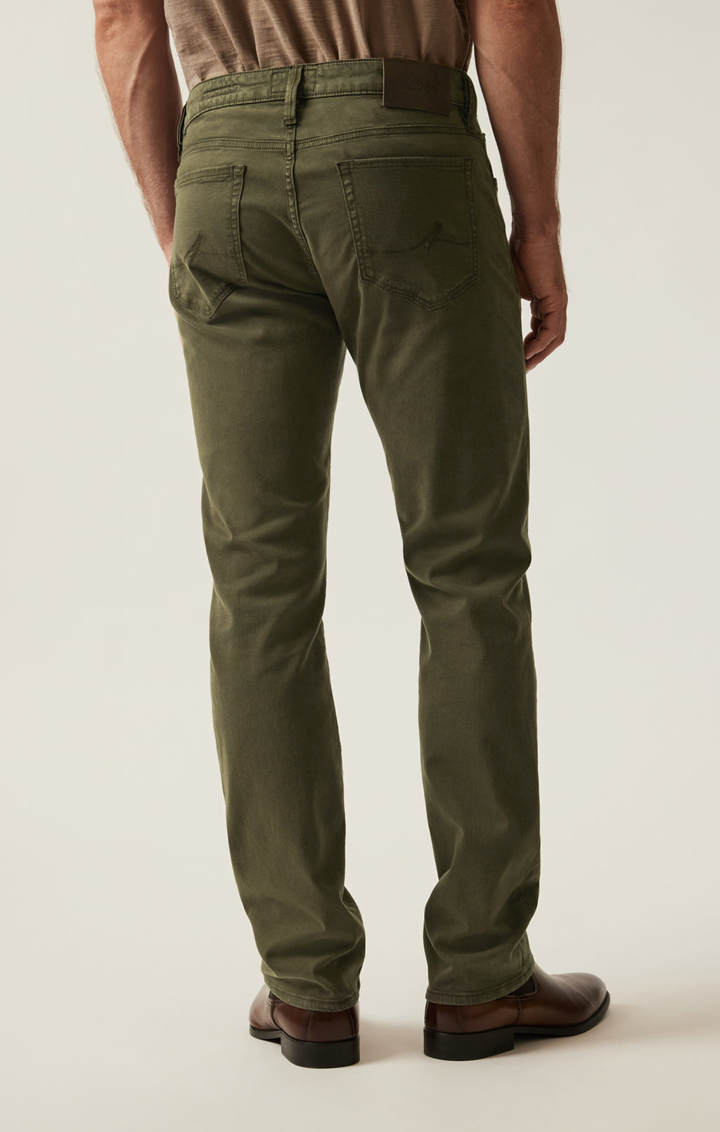 Courage Straight Leg Pants in Dark Olive Twill