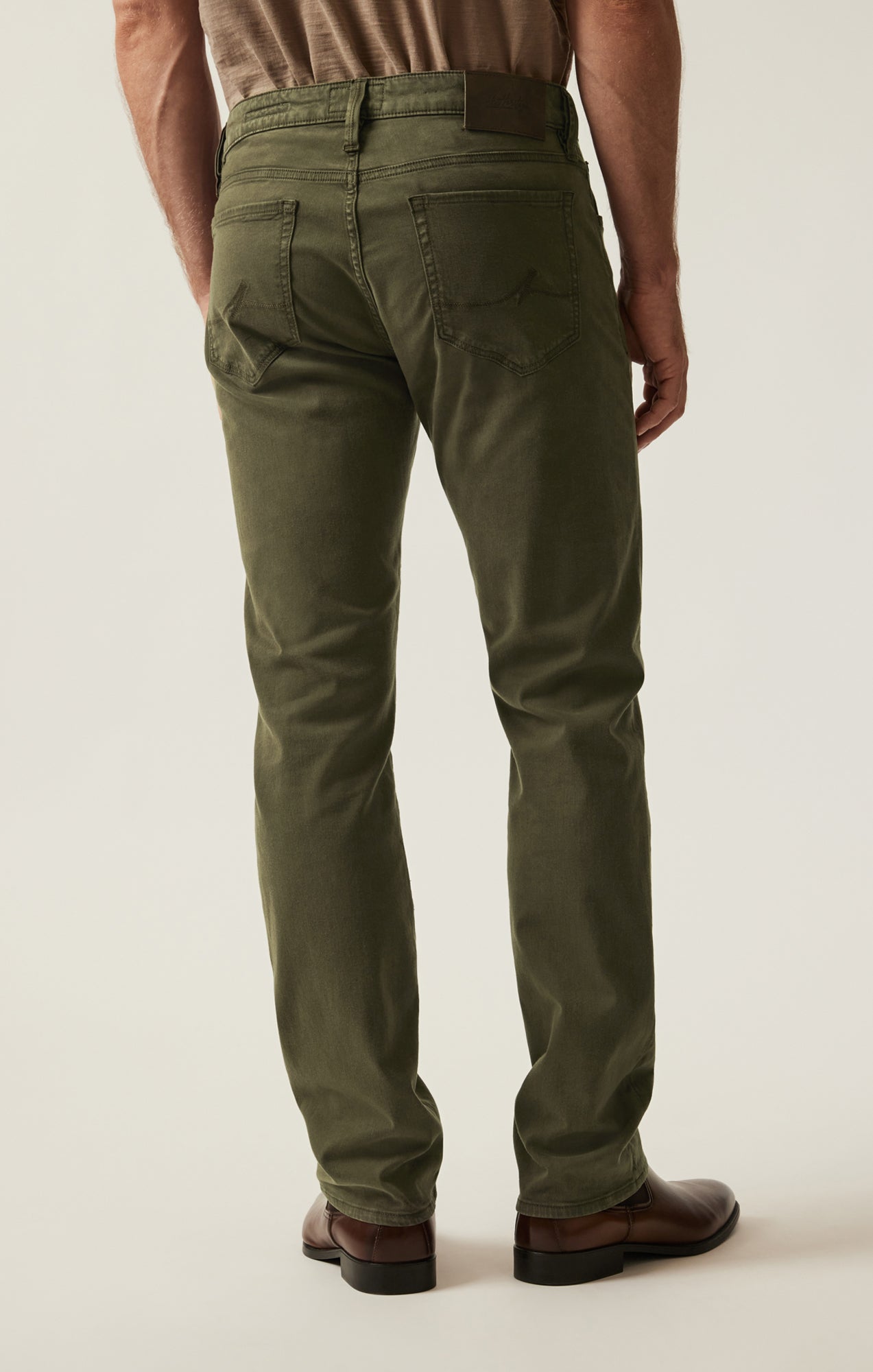 Courage Straight Leg Pants in Dark Olive Twill