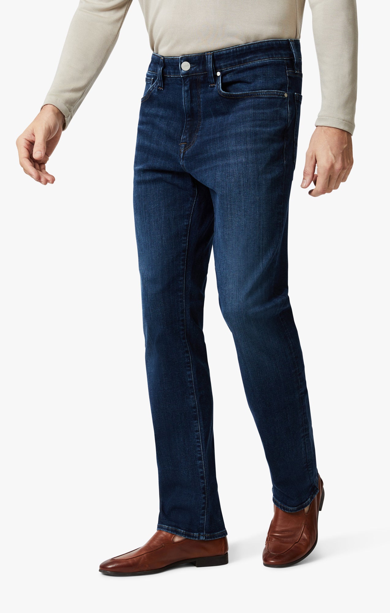 Charisma Relaxed Straight Leg Jeans In Mid Organic