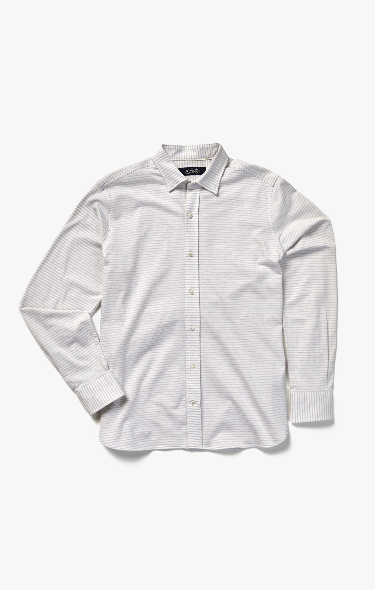 Horizontal Stripe Shirt in Simply Taupe Image 9