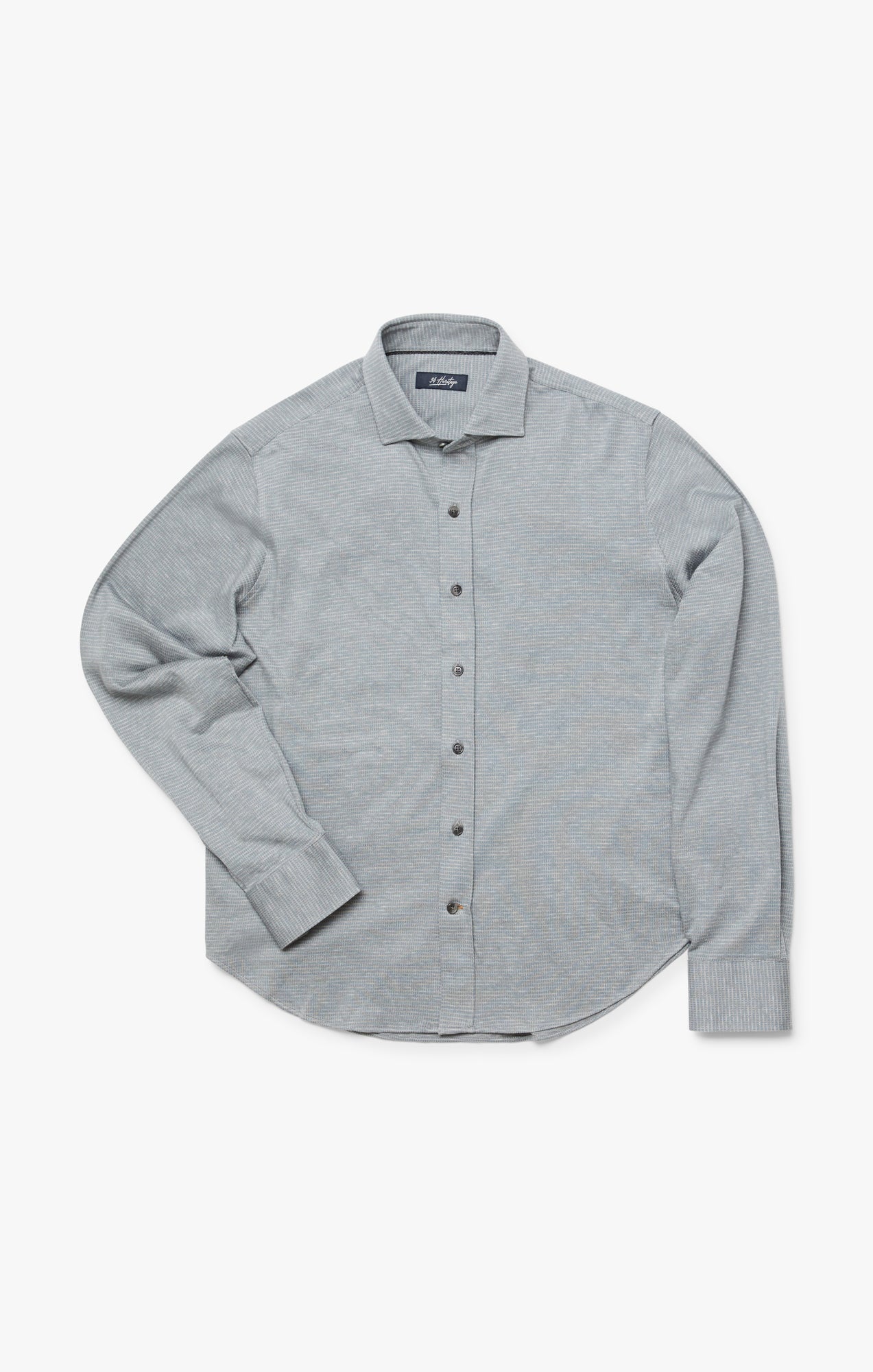 Structured Shirt In Light Grey Image 9