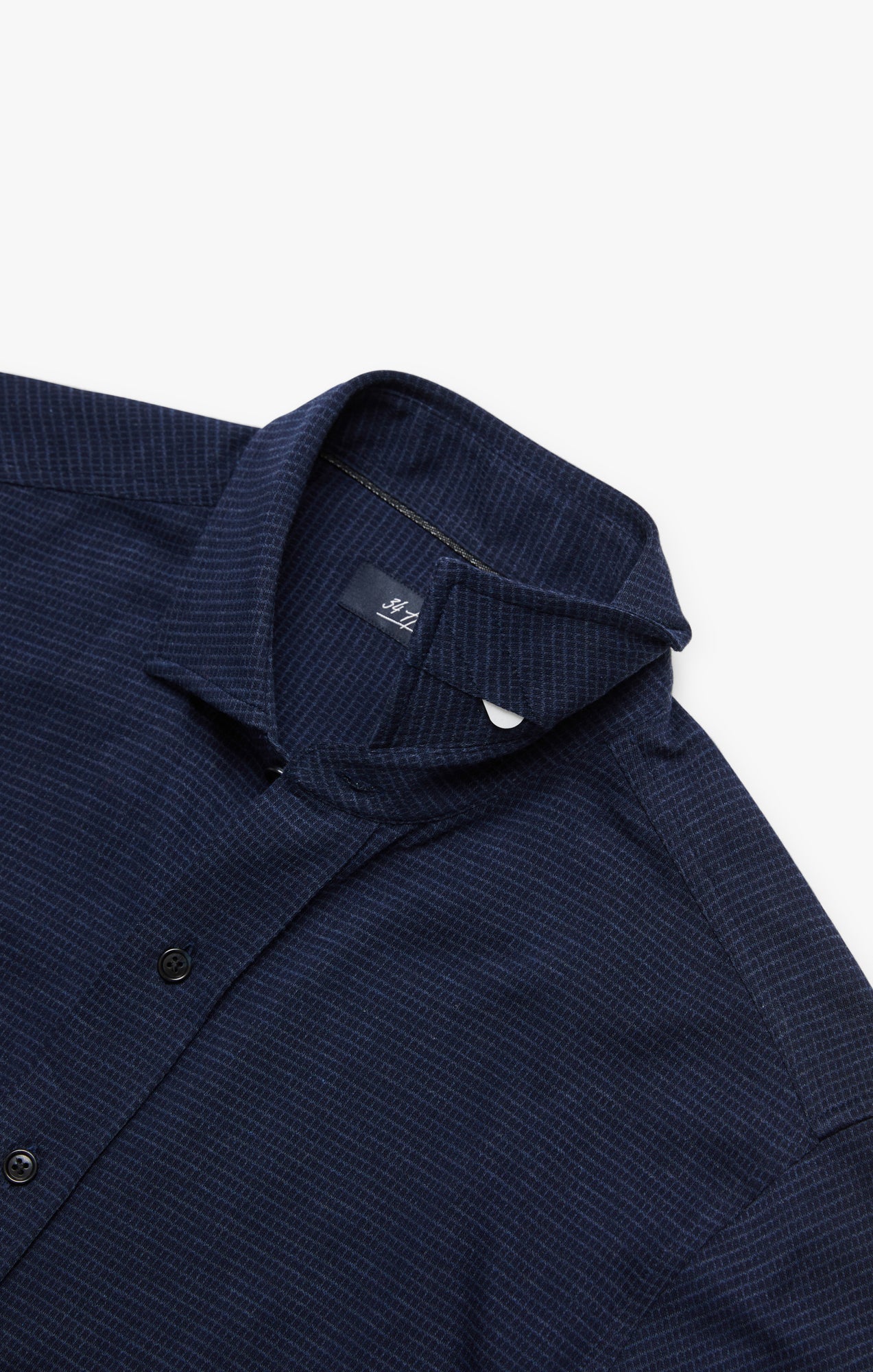 Structured Shirt In Navy Blue Image 11