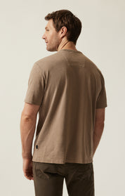 Slub Crew Neck T-Shirt in Shitake