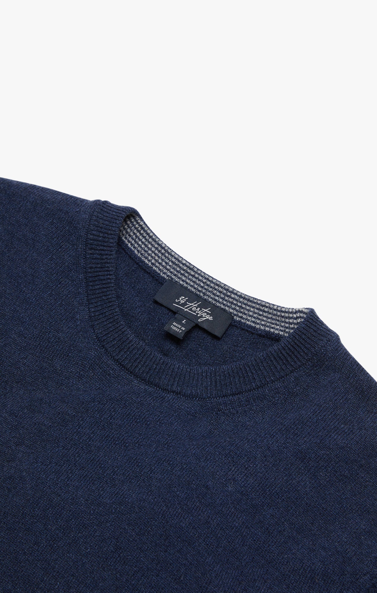 Cashmere Crew Neck Sweater In Navy Image 10