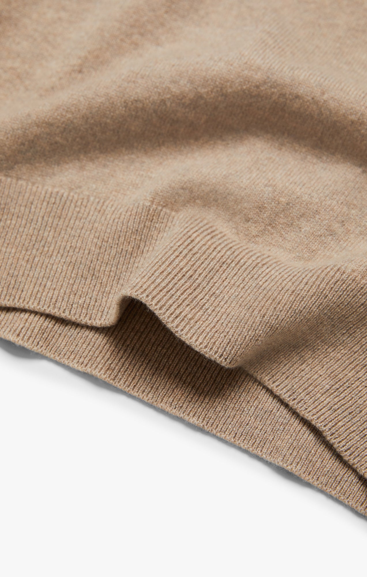 Cashmere Quarter Zip Sweater In Beige Image 12
