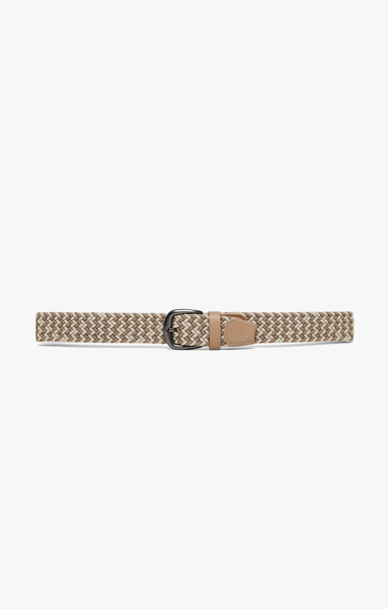 Woven Elastic Belt In Multi Beige