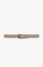 Woven Elastic Belt In Multi Beige