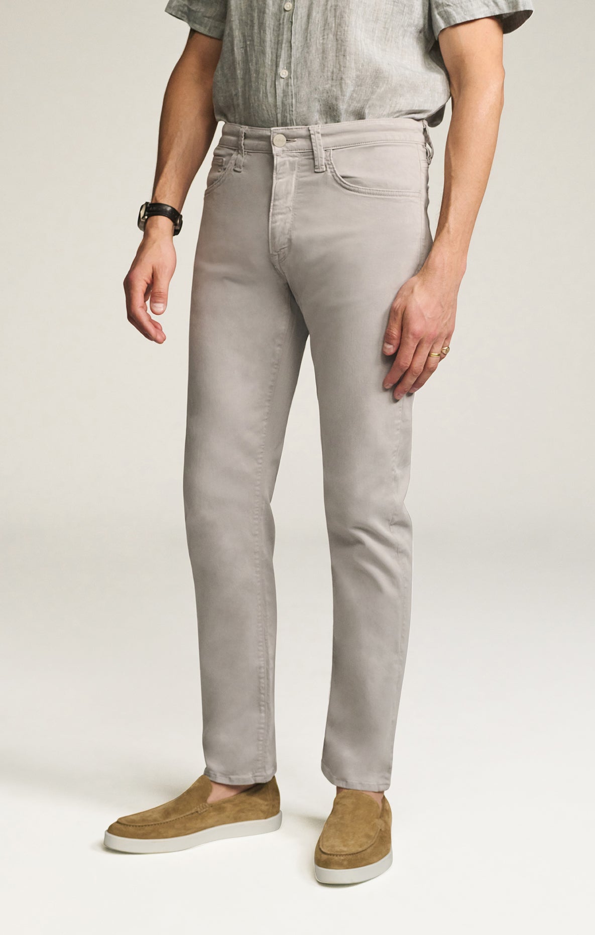 Courage Straight Leg Pants in Cement Twill