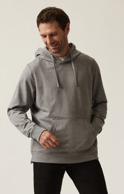 French Terry Hoodie In Grey Melange