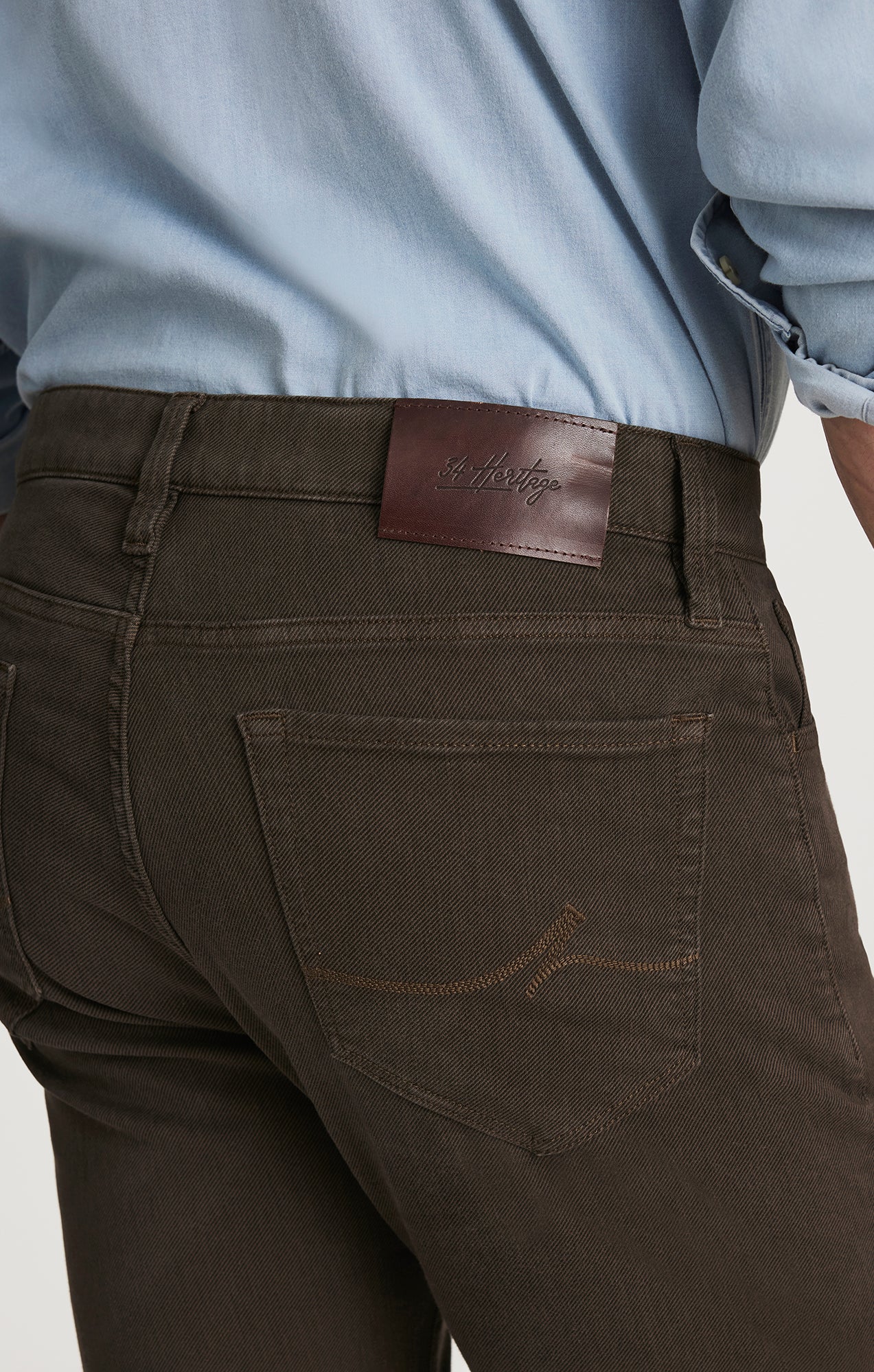 Courage Straight Leg Pants in Brown Diagonal