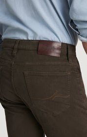 Courage Straight Leg Pants in Brown Diagonal