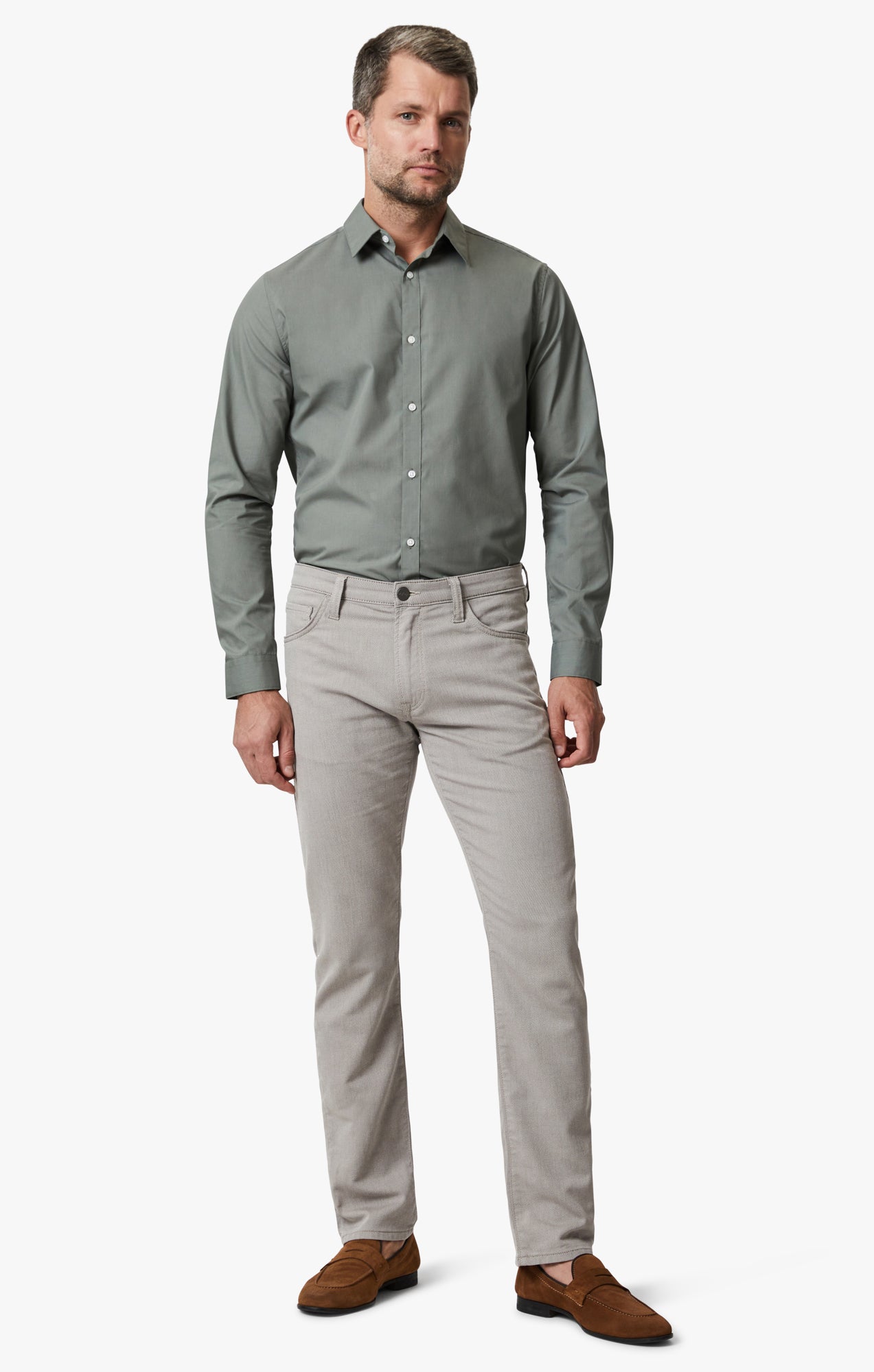 34 Heritage Men's Courage Straight Leg Pants In Brown Refined Twill