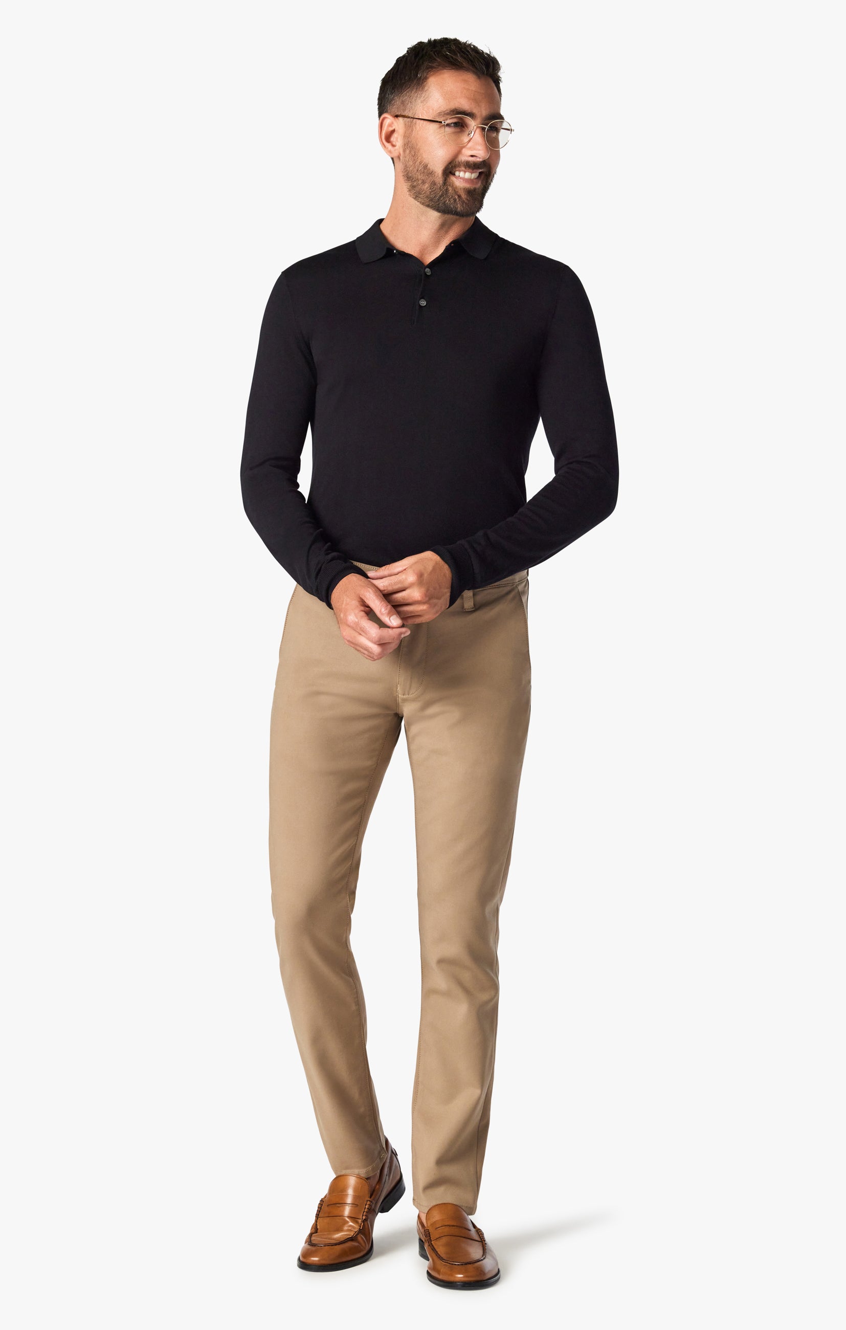 Verona Straight Leg Chino Pants In Khaki High - Flyer, 35x32