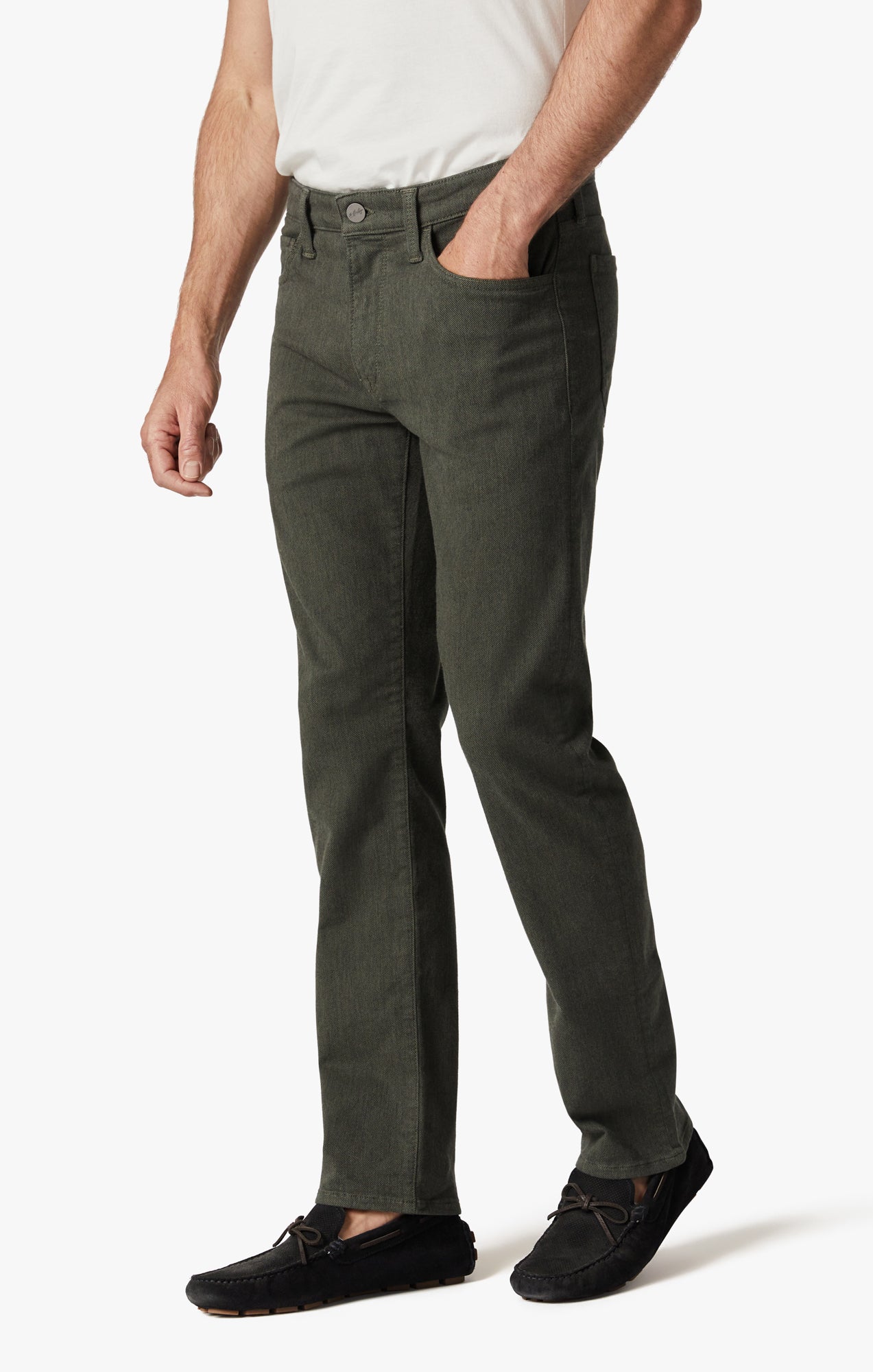 Courage Straight Leg Pants in Forest Diagonal