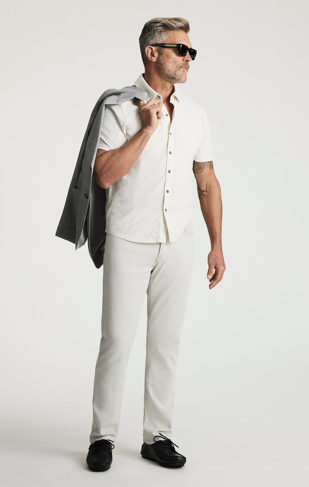 Courage Straight Leg Pants In Bone Cloud Luxe