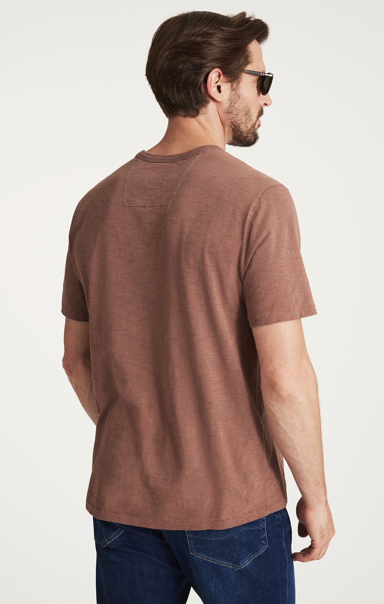 Slub Crew Neck T-Shirt in Cappuccino