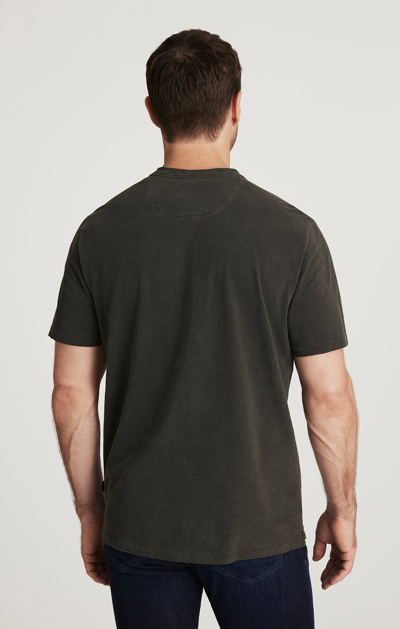 Slub Henley T-Shirt in Peat