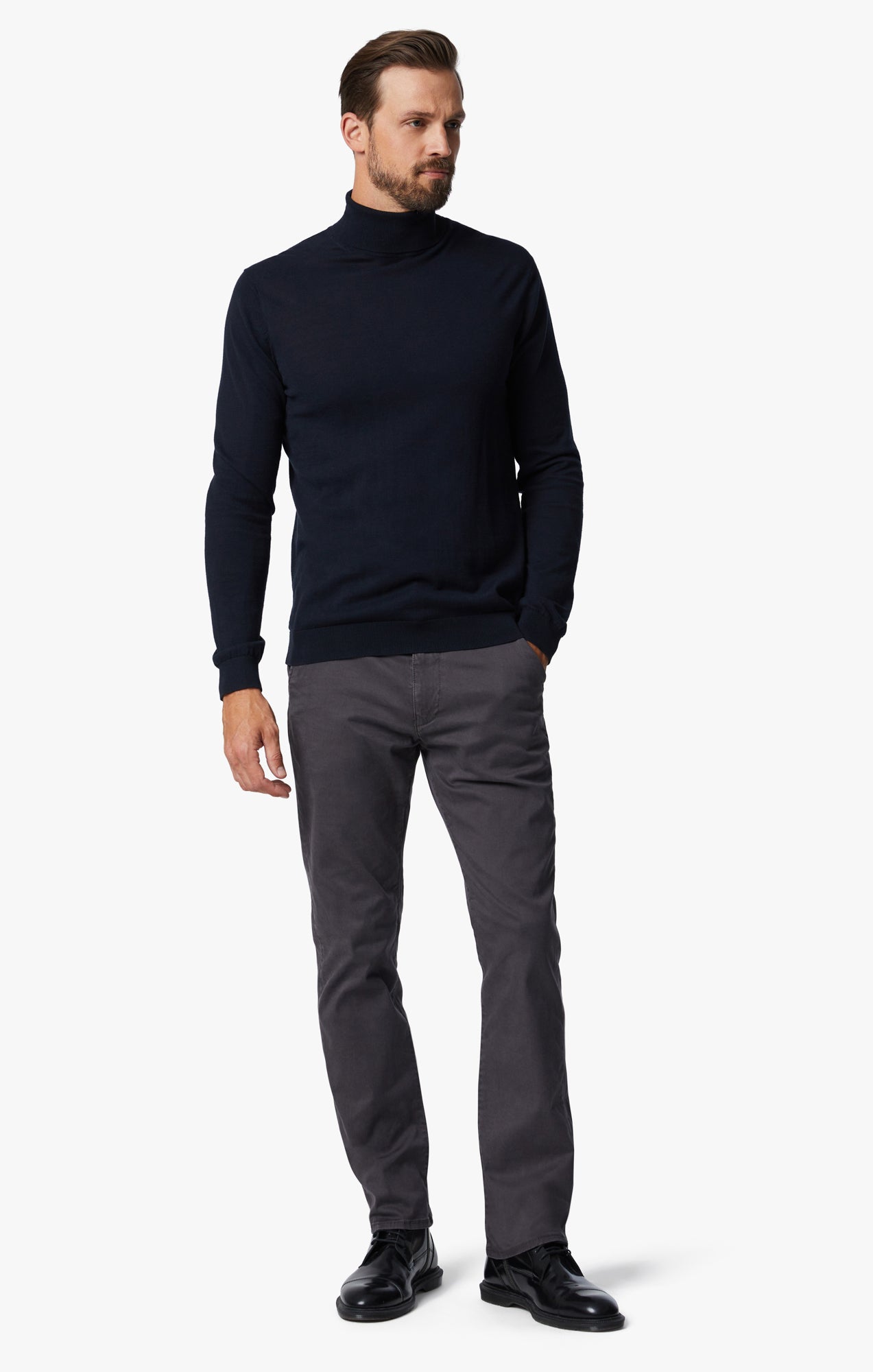 Charisma Relaxed Straight Chino In Anthracite Twill Image 1