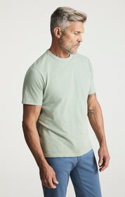 Slub Crew Neck T-Shirt In Iceberg Green