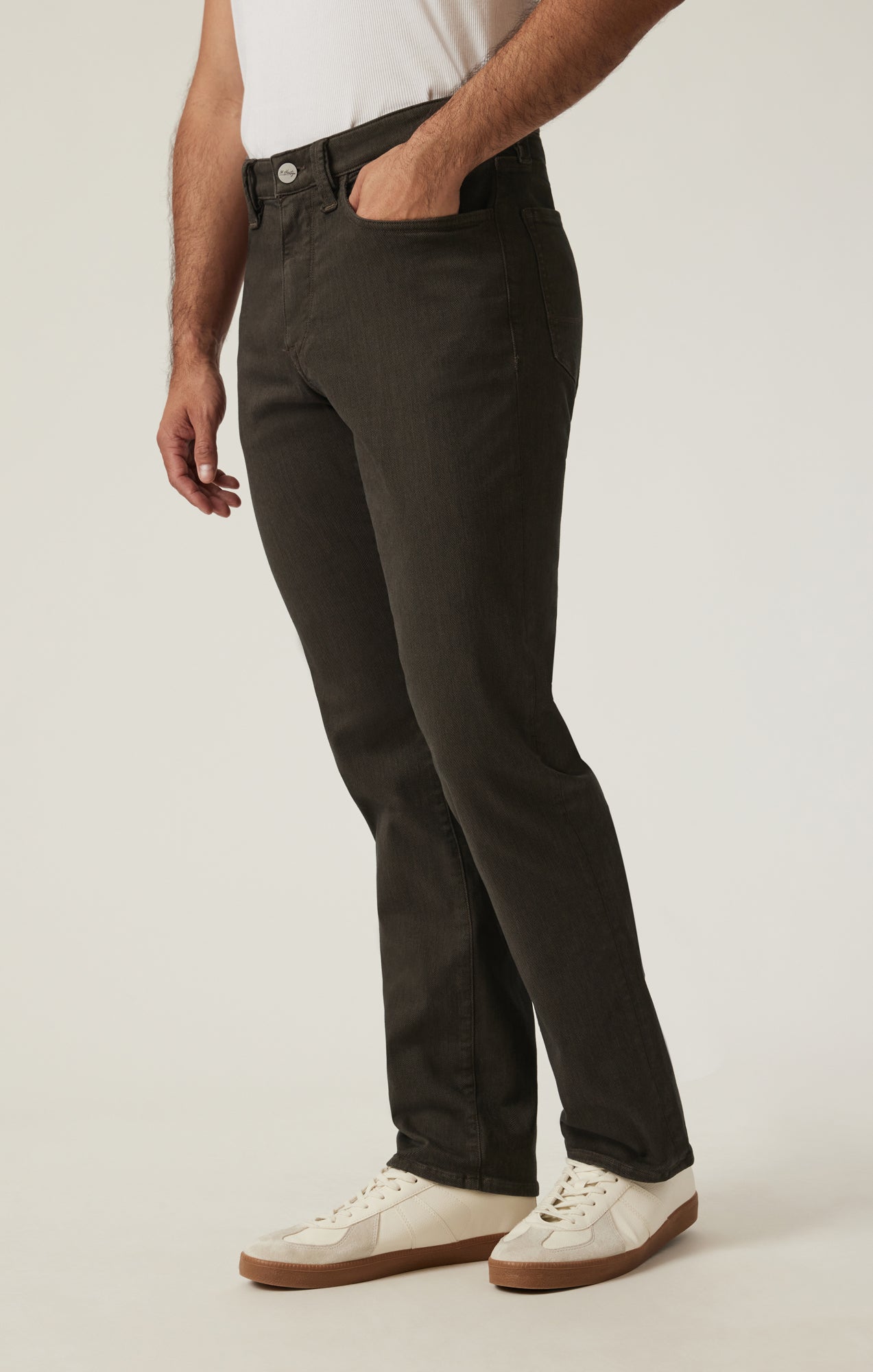 Charisma Relaxed Straight Pants in Rifle Green Diagonal