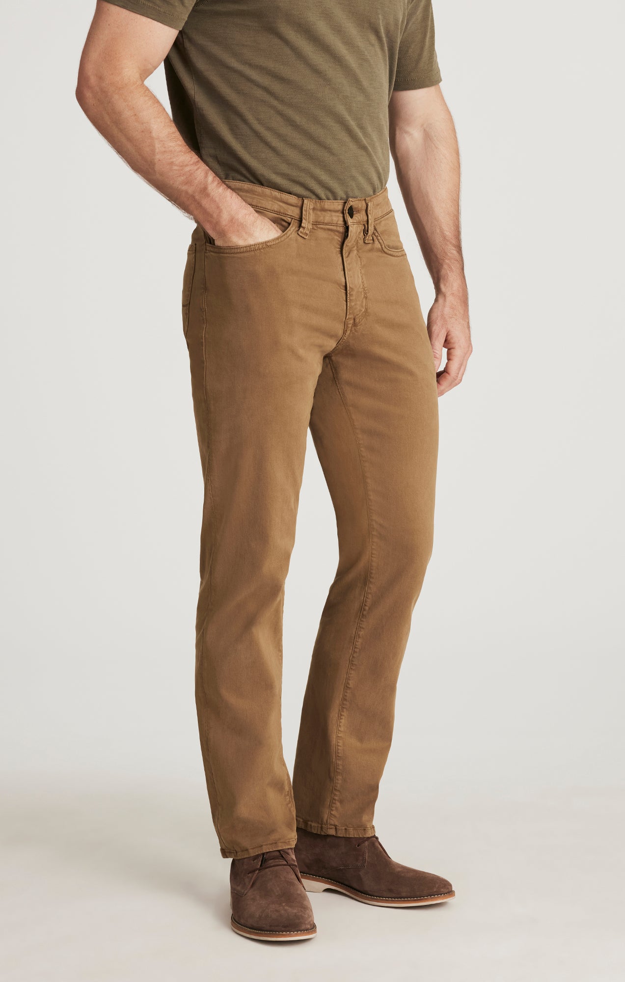 Charisma Relaxed Straight Leg in Tobacco Twill