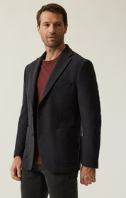 Matteo Structured Blazer In Dark Grey