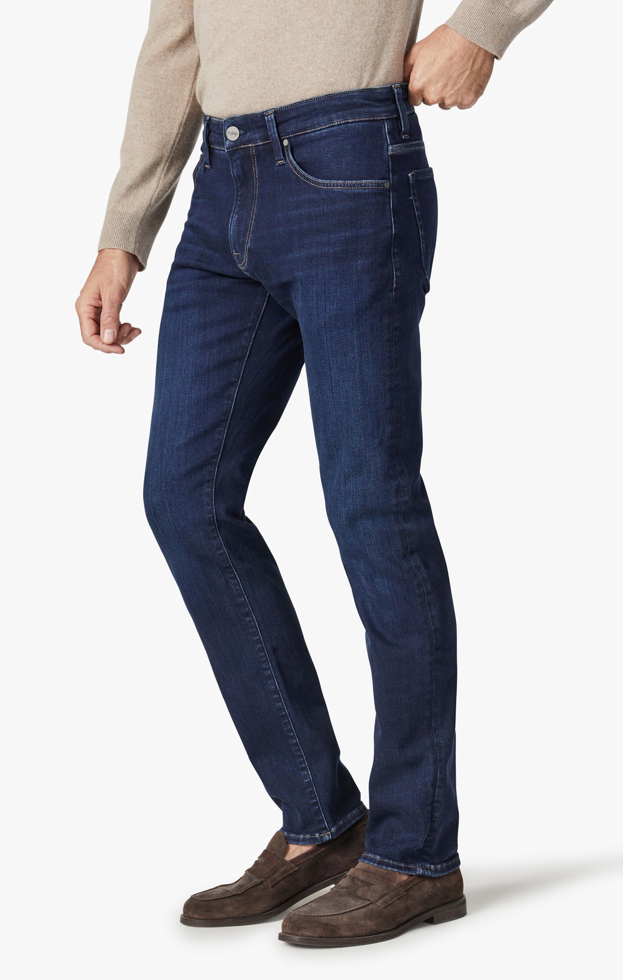 Courage Straight Leg Jeans In Dark Brushed Organic