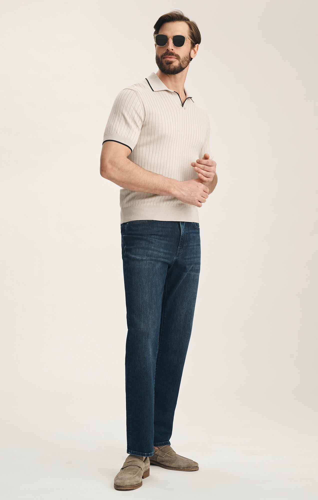 Charisma Relaxed Straight Jeans In Deep Brushed Aerodenim