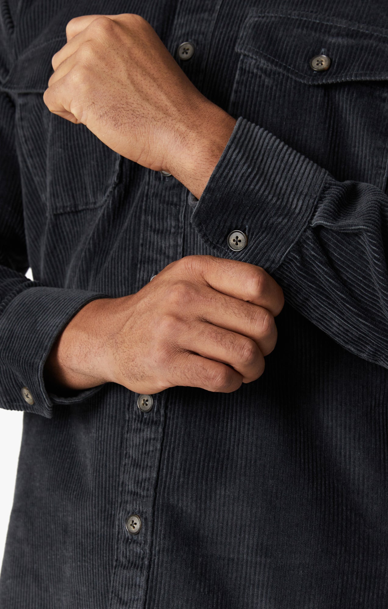 Overshirt In Charcoal Image 8