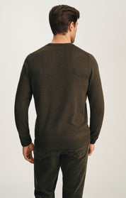 Cashmere Crew Neck Sweater In Khaki