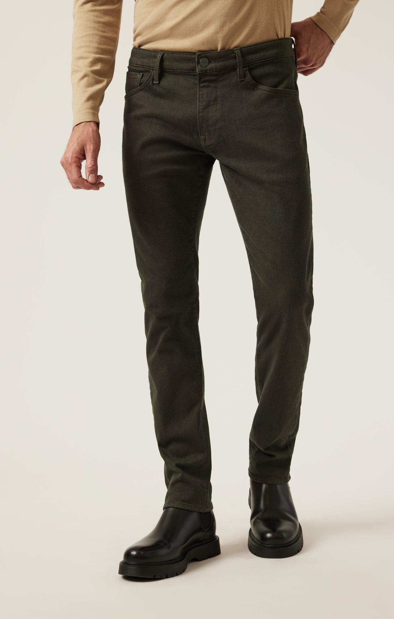 34 Heritage Men's Courage Straight Leg Pants in Rifle Green Diagonal