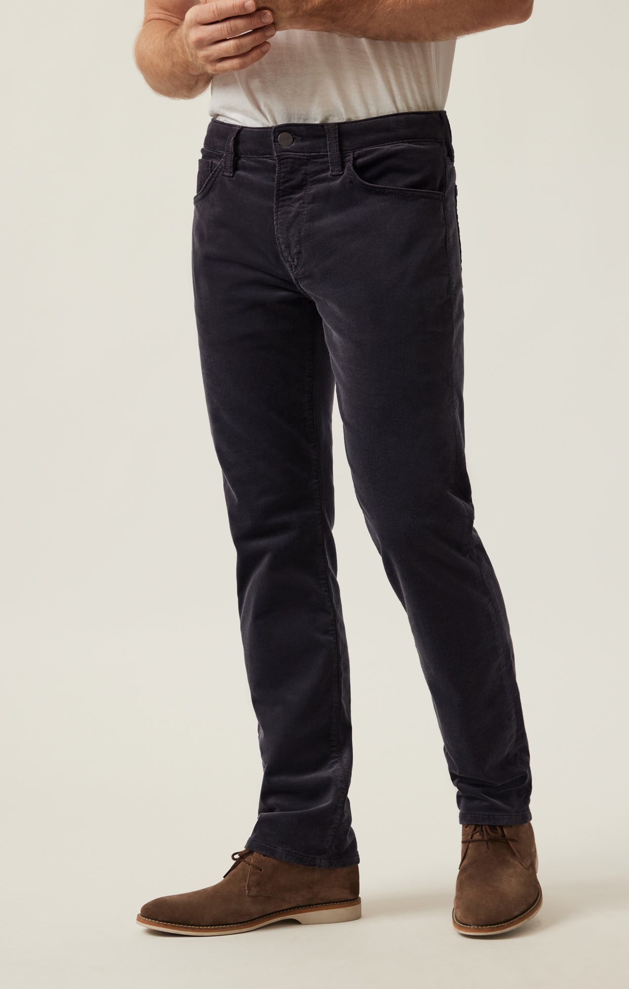 Courage Straight Leg Pants in Charcoal Cord