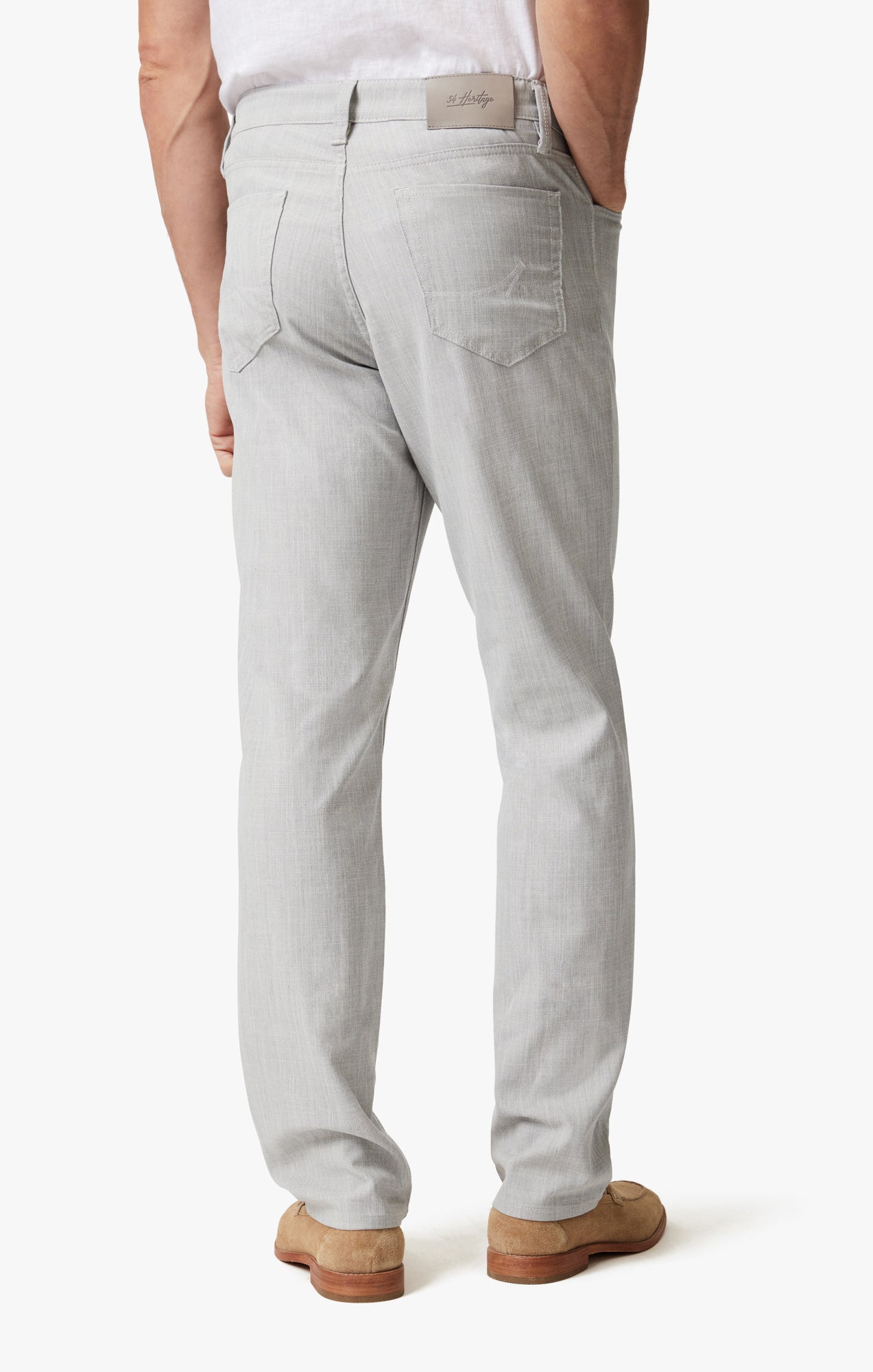Charisma Relaxed Straight Pants in Bone Cross Twill