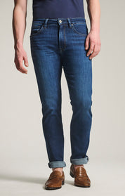 Courage Straight Leg Jeans in Indigo Brushed Organic Ultra