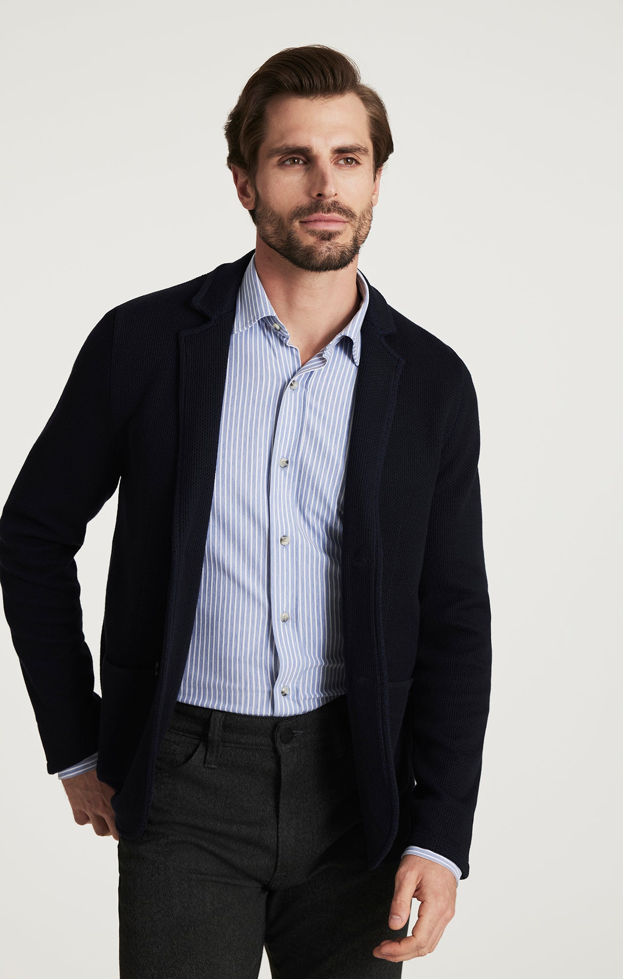 Double Face Blazer In Navy