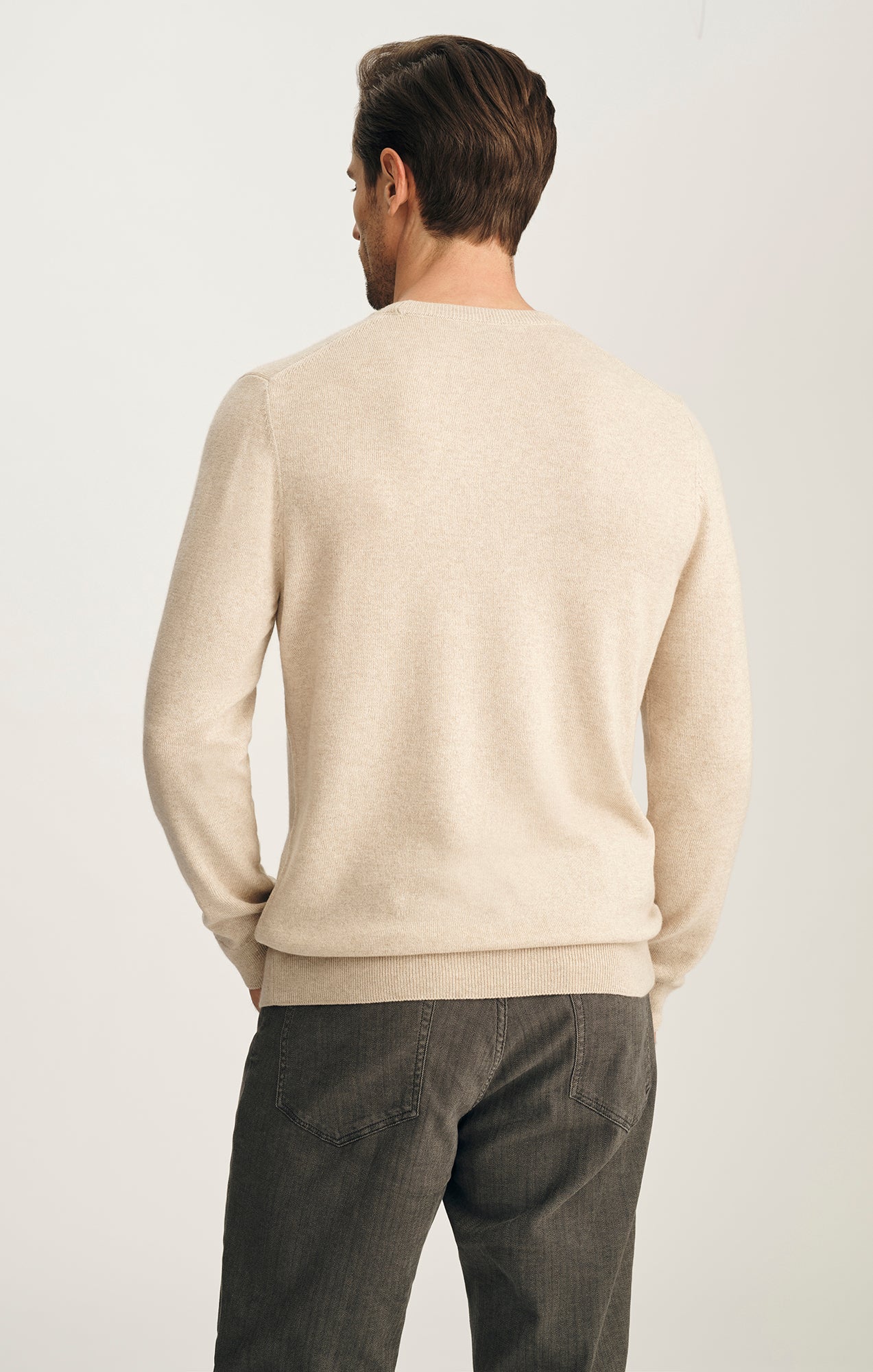 Cashmere Crew Neck Sweater In Beige