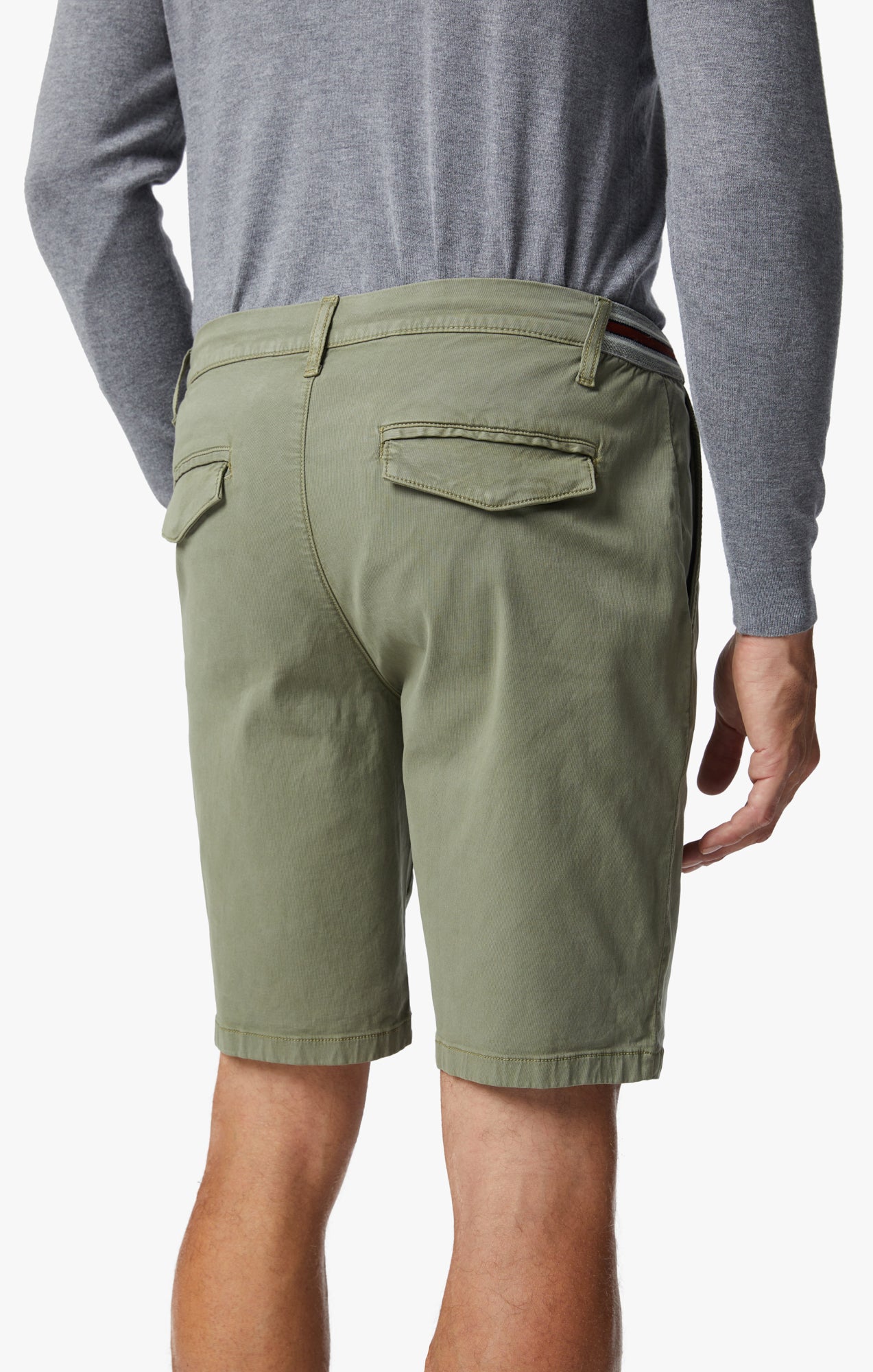 Ravenna Drawstring Shorts In Moss Green Soft Touch Image 7